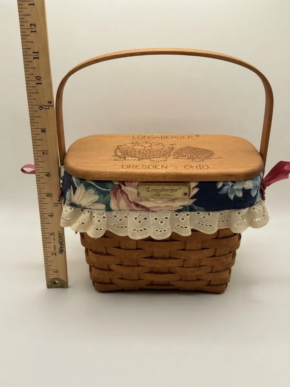 Longaberger 1994 Dresden Basket Combo w/ Family Signatures